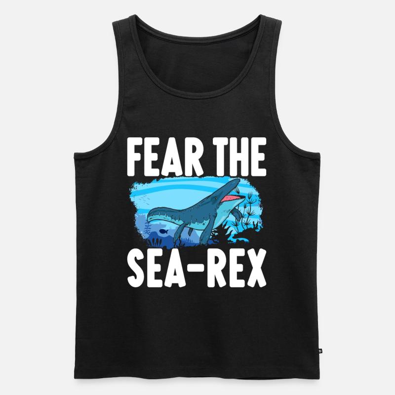Mosasaurus Dinosaurier - Männer Premium Bio Tank Top - Schwarz