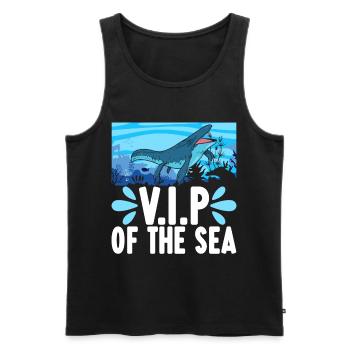 Mosasaurus Dinosaur - Men's Premium Organic Tank Top - black - Front - AI Model Male 178 light (178cm)