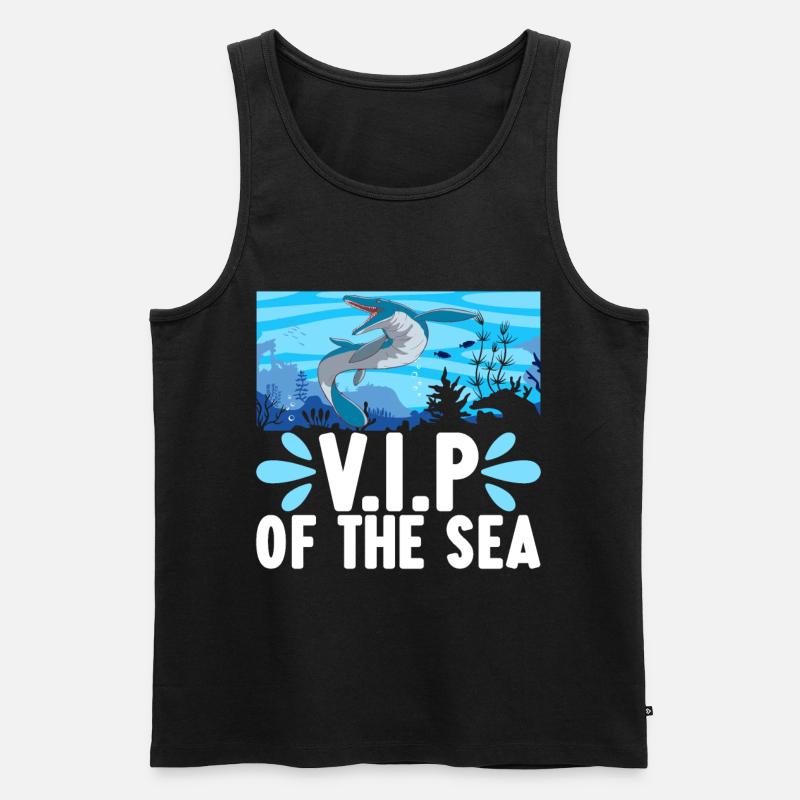 Mosasaurus Dinosaurier - Männer Premium Bio Tank Top - Schwarz