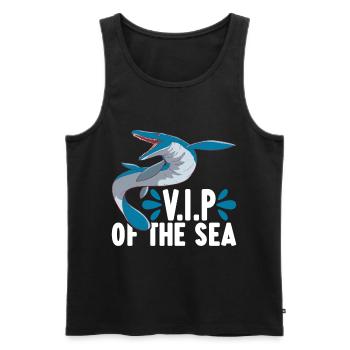 Mosasaurus Dinosaur - Men's Premium Organic Tank Top - black - Front - AI Model Male 178 light (178cm)