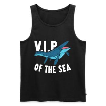 Mosasaurus Dinosaur - Men's Premium Organic Tank Top - black - Front - AI Model Male 178 light (178cm)
