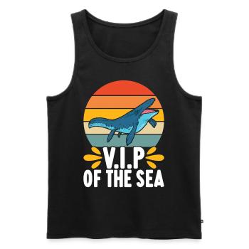 Mosasaurus Dinosaur - Men's Premium Organic Tank Top - black - Front - AI Model Male 178 light (178cm)