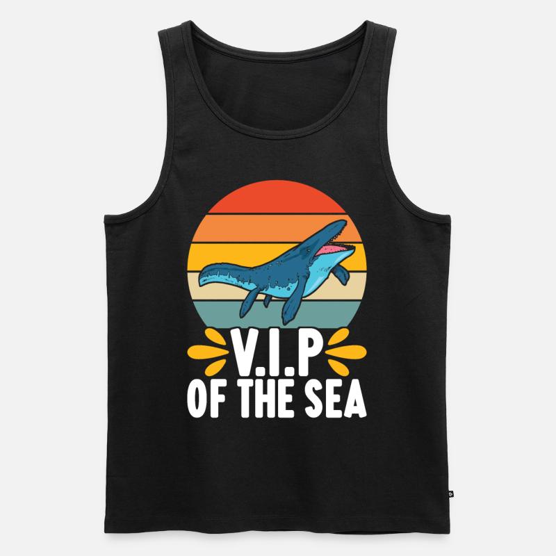 Mosasaurus Dinosaurier - Männer Premium Bio Tank Top - Schwarz