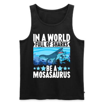 Mosasaurus Dinosaur - Men's Premium Organic Tank Top - black - Front - AI Model Male 178 light (178cm)