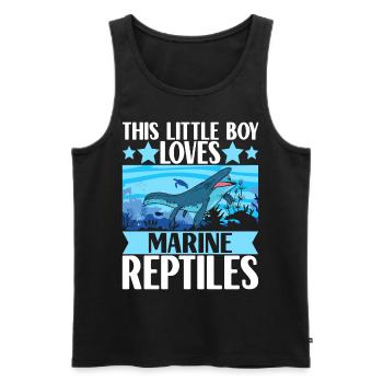Mosasaurus Dinosaur - Men's Premium Organic Tank Top - black - Front - AI Model Male 178 light (178cm)