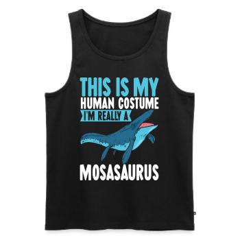 Mosasaurus Dinosaur - Men's Premium Organic Tank Top - black - Front - AI Model Male 178 light (178cm)
