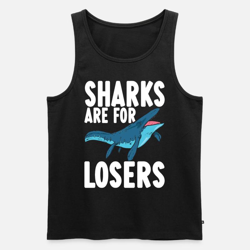 Mosasaurus Dinosaurier - Männer Premium Bio Tank Top - Schwarz