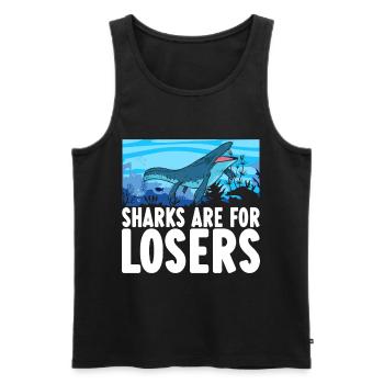 Mosasaurus Dinosaur - Men's Premium Organic Tank Top - black - Front - AI Model Male 178 light (178cm)