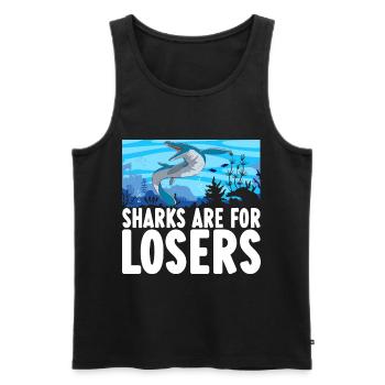 Mosasaurus Dinosaur - Men's Premium Organic Tank Top - black - Front - AI Model Male 178 light (178cm)