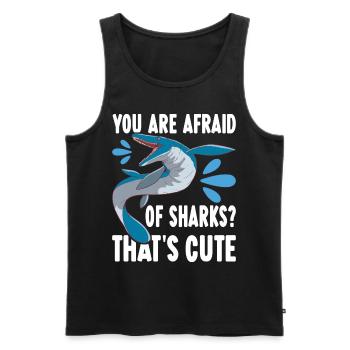 Mosasaurus Dinosaur - Men's Premium Organic Tank Top - black - Front - AI Model Male 178 light (178cm)