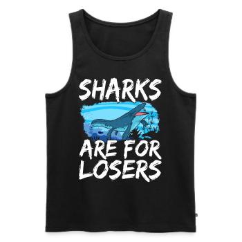 Mosasaurus Dinosaur - Men's Premium Organic Tank Top - black - Front - AI Model Male 178 light (178cm)