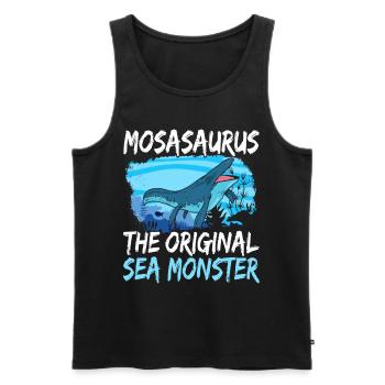 Mosasaurus Dinosaur - Men's Premium Organic Tank Top - black - Front - AI Model Male 178 light (178cm)