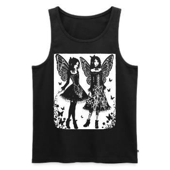 Fairycore Ästhetik Grunge Skelett Fee Goth G - Männer Premium Bio Tank Top - Schwarz - Vorne - Michal (187cm)