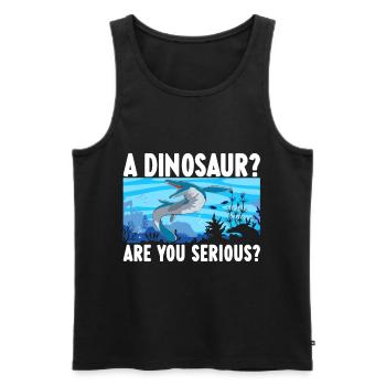 Mosasaurus Dinosaur - Men's Premium Organic Tank Top - black - Front - AI Model Male 178 light (178cm)