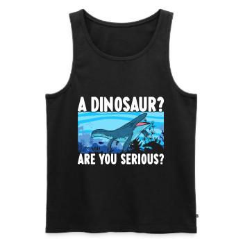 Mosasaurus Dinosaur - Men's Premium Organic Tank Top - black - Front - AI Model Male 178 light (178cm)