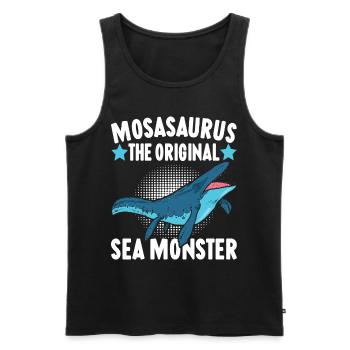 Mosasaurus Dinosaur - Men's Premium Organic Tank Top - black - Front - AI Model Male 178 light (178cm)