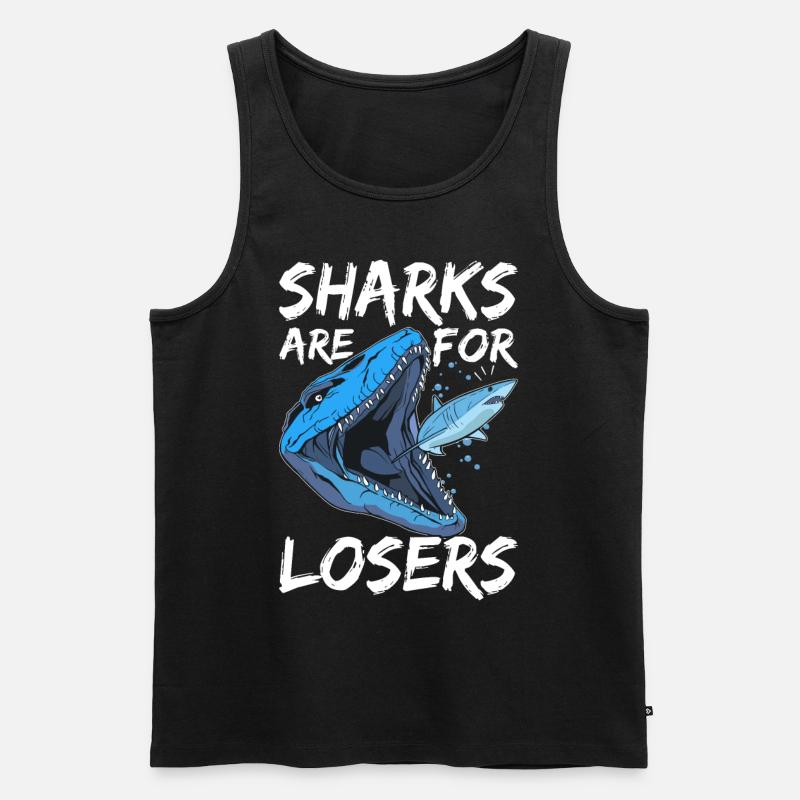 Mosasaurus Dinosaurier - Männer Premium Bio Tank Top - Schwarz