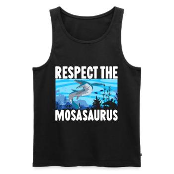 Mosasaurus Dinosaur - Men's Premium Organic Tank Top - black - Front - AI Model Male 178 light (178cm)