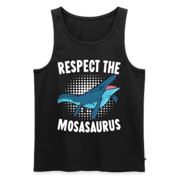 Mosasaurus Dinosaur - Men's Premium Organic Tank Top - black - Front - AI Model Male 178 light (178cm)