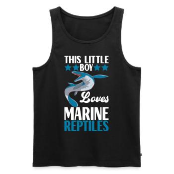 Mosasaurus Dinosaur - Men's Premium Organic Tank Top - black - Front - AI Model Male 178 light (178cm)
