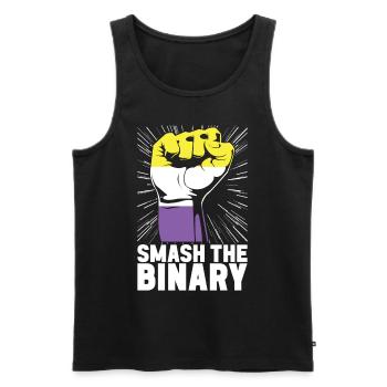 Non Binary Pride Genderqueer - Men's Premium Organic Tank Top - black - Front - AI Model Male 178 light (178cm)