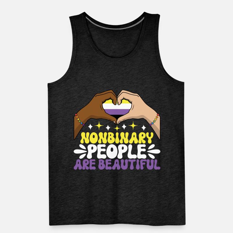 Non Binary Pride Genderqueer Männer Premium Bio Tank Top
