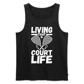 Racquetball Racquetball Player - Men's Premium Organic Tank Top - black - Front - Michal (187cm)