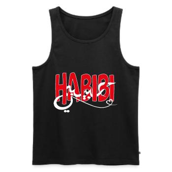 Habibi - Débardeur bio Premium Homme - noir - Devant - Michal (187cm)