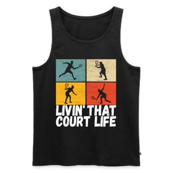 Racquetball Racquetball Player - Men's Premium Organic Tank Top - black - Front - Michal (187cm)