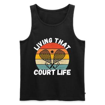 Racquetball Racquetball Player - Men's Premium Organic Tank Top - black - Front - Michal (187cm)