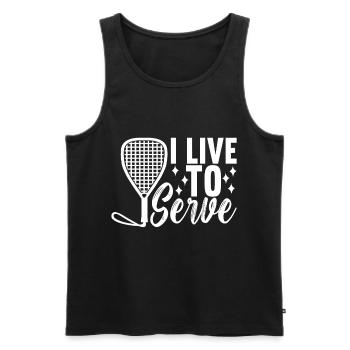 Racquetball Racquetball Player - Men's Premium Organic Tank Top - black - Front - Michal (187cm)