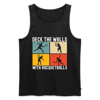 Racquetball Racquetball Player - Men's Premium Organic Tank Top - black - Front - Michal (187cm)
