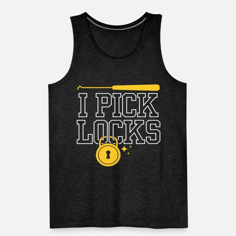 I Pick Locks Lock Picking Knacker Lock Men's Premium Organic Tank Top