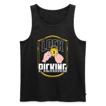 Lock Picking Knacken Schloss Knacker Lockpicking - Männer Premium Bio Tank Top - Schwarz - Vorne - AI Model Male 178 light (178cm)