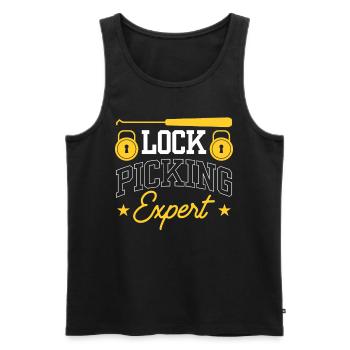 Lockpicking Experte Lock Picking Knacken Schloss - Männer Premium Bio Tank Top - Schwarz - Vorne - AI Model Male 178 light (178cm)