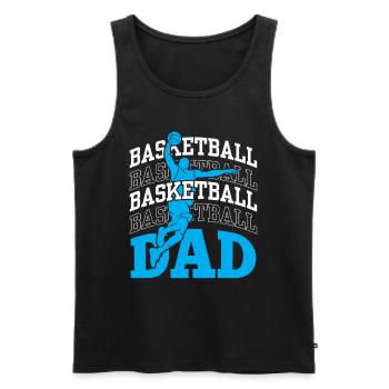 Basketball Vater Basketballspieler Team Trainer - Männer Premium Bio Tank Top - Schwarz - Vorne - Michal (187cm)