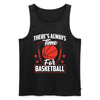 C’est toujours l’heure pour les joueurs de l’équipe de basketball - Débardeur bio Premium Homme - noir - Devant - Michal (187cm)