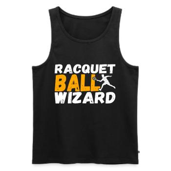 Racquetball Racquetball Player - Men's Premium Organic Tank Top - black - Front - Michal (187cm)