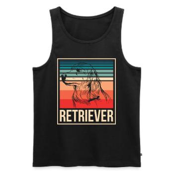 Retriever Retrievers Dictons Chien de compagnie - Débardeur bio Premium Homme - noir - Devant - Michal (187cm)