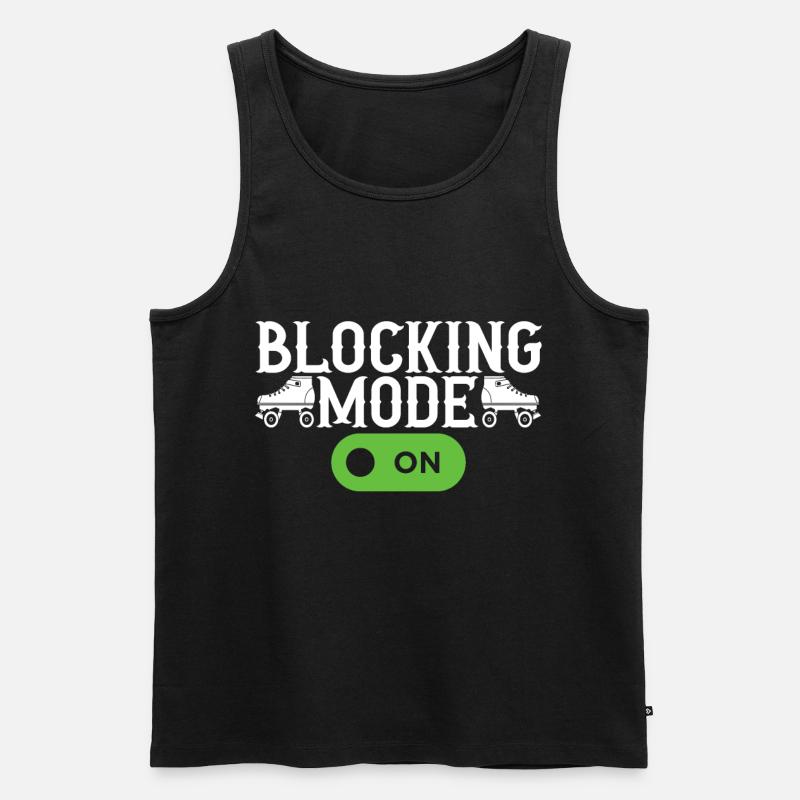 Roller Derby - Männer Premium Bio Tank Top - Schwarz