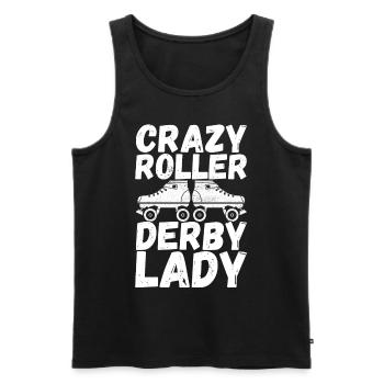 Roller derby - Débardeur bio Premium Homme - noir - Devant - AI Model Male 178 light (178cm)