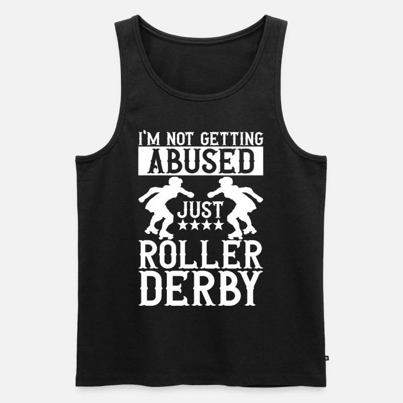 Roller Derby - Männer Premium Bio Tank Top - Schwarz