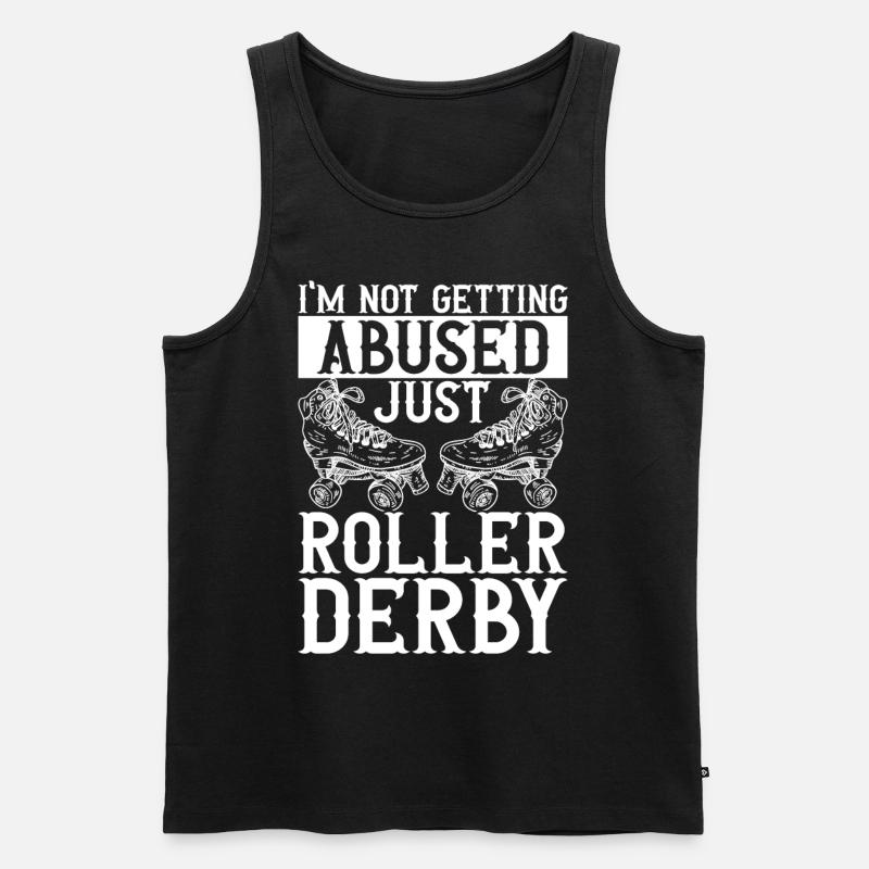 Roller Derby - Männer Premium Bio Tank Top - Schwarz