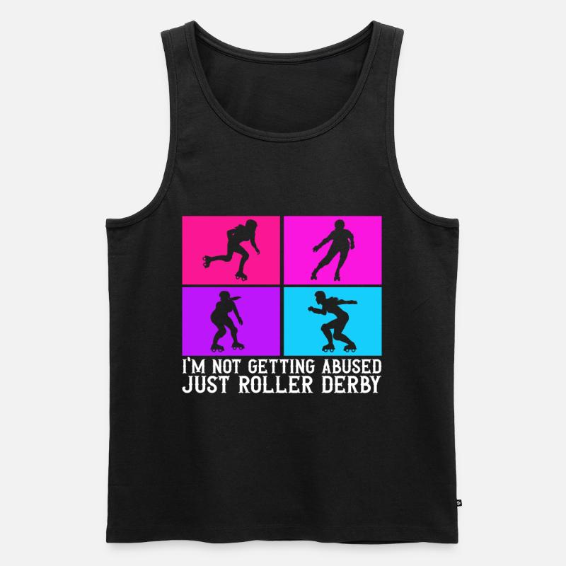 Roller Derby - Männer Premium Bio Tank Top - Schwarz