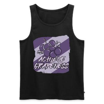 Achieve Grapeness - Männer Premium Bio Tank Top - Schwarz - Vorne - Michal (187cm)