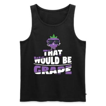 That Would Be Grape - Männer Premium Bio Tank Top - Schwarz - Vorne - AI Model Male 178 light (178cm)