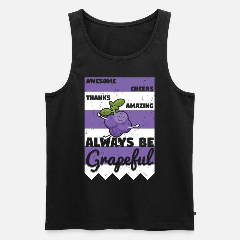 Awesome Cheers Always Be Grapeful - Männer Premium Bio Tank Top - Schwarz
