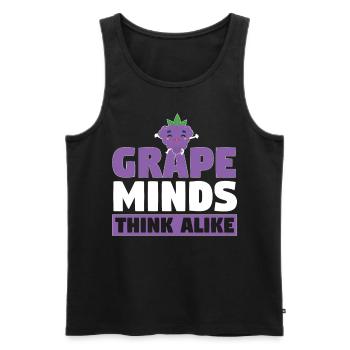 Grape Minds Think Alike - Männer Premium Bio Tank Top - Schwarz - Vorne - AI Model Male 178 light (178cm)