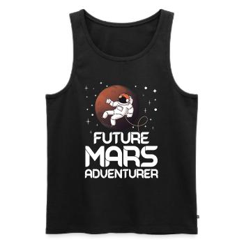Future Mars Adventurer Astronaut Planet - Men's Premium Organic Tank Top - black - Front - Michal (187cm)