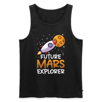 Future Mars Explorer Planet Astronaut - Débardeur bio Premium Homme - noir - Devant - AI Model Male 178 light (178cm)